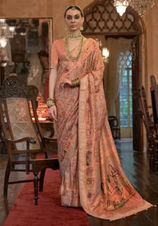 Picture of Resplendent Satin Rosy Brown Saree