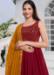 Picture of Lovely Georgette Maroon Readymade Salwar Kameez