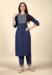 Picture of Magnificent Rayon & Cotton Navy Blue Kurtis And Tunic