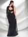 Picture of Exquisite Georgette Black Saree