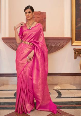 Picture of Fascinating Silk Pale Violet Red Saree