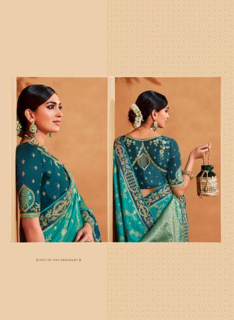 Picture of Wonderful Silk Dark Cyan Saree