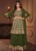 Picture of Georgette Dark Olive Green Straight Cut Salwar Kameez