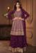 Picture of Delightful Georgette Purple Straight Cut Salwar Kameez