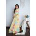 Picture of Chiffon Light Golden Rod Yellow Kids Lehenga Choli