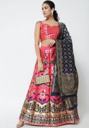 Picture of Wonderful Silk Deep Pink Lehenga Choli