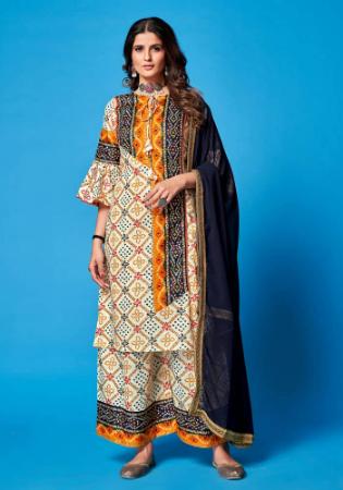 Picture of Elegant Rayon Cornsilk Readymade Salwar Kameez