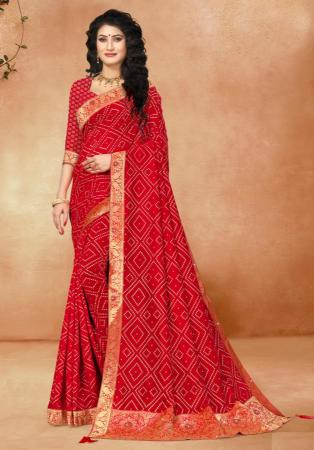 Picture of Graceful Silk Red Saree