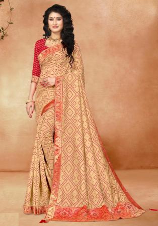 Picture of Beauteous Silk Khaki Saree