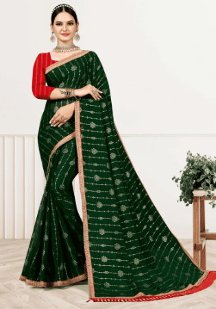 Picture of Radiant Silk Dark Slate Grey Saree