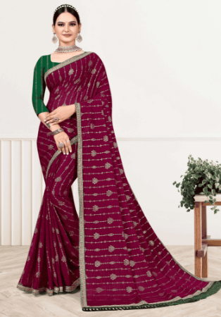 Picture of Taking Silk Dark Magenta Saree