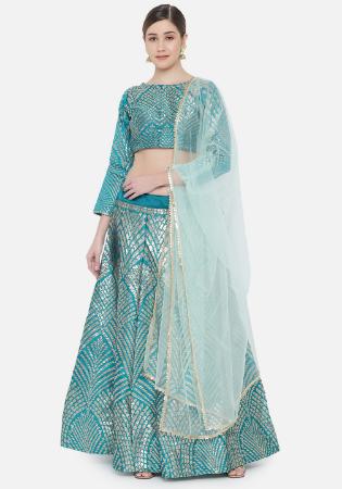 Picture of Resplendent Silk Light Sea Green Lehenga Choli