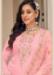 Picture of Georgette Light Pink Straight Cut Salwar Kameez