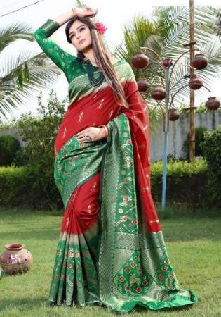 Picture of Admirable Silk Fire Brick Saree