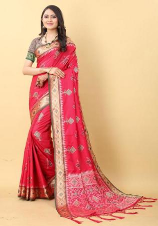 Picture of Stunning Silk Light Coral Saree