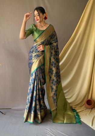 Picture of Beautiful Silk Slate Grey Saree