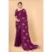 Picture of Magnificent Silk Medium Violet Red Saree