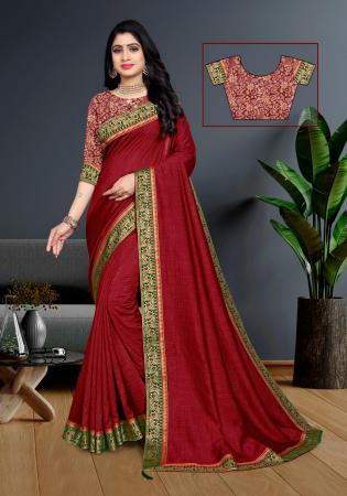 Picture of Nice Silk Maroon Saree