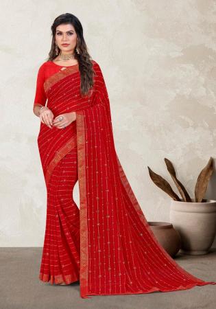 Picture of Superb Silk Dark Red Saree