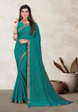 Picture of Taking Silk Teal Saree