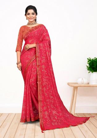 Picture of Ravishing Silk Deep Pink Saree