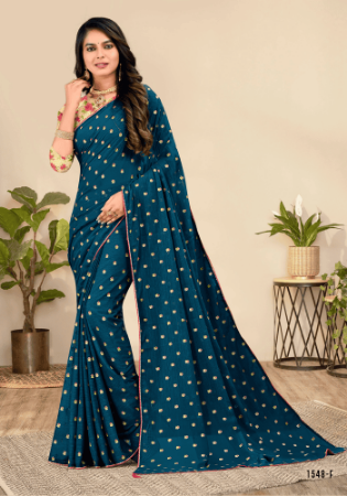 Picture of Admirable Net Navy Blue Saree