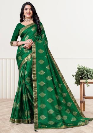 Picture of Sublime Silk Dark Green Saree