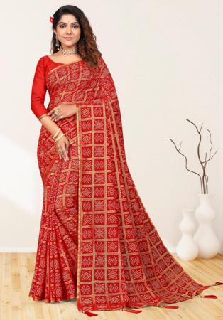 Picture of Graceful Silk Crimson Saree