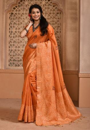 Picture of Resplendent Silk Chocolate Saree