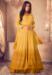 Picture of Statuesque Georgette Yellow Anarkali Salwar Kameez