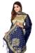 Picture of Silk Dark Slate Blue Straight Cut Salwar Kameez