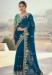 Picture of Magnificent Silk & Organza Teal Saree