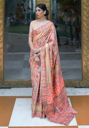 Picture of Well Formed Silk Tan Saree