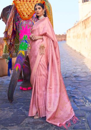 Picture of Graceful Silk Pale Violet Red Saree