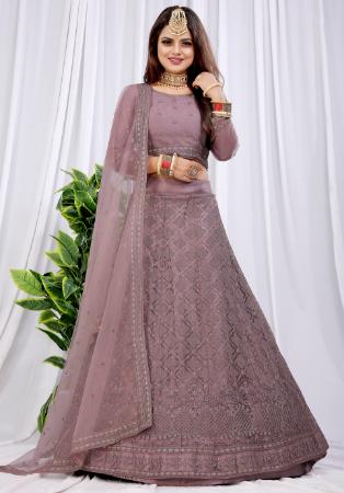 Picture of Radiant Net Plum Lehenga Choli