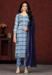 Picture of Silk Light Steel Blue Straight Cut Salwar Kameez