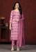 Picture of Silk Pale Violet Red Straight Cut Salwar Kameez