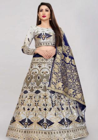 Picture of Stunning Silk Azure Lehenga Choli