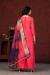 Picture of Excellent Chiffon Dark Red Straight Cut Salwar Kameez