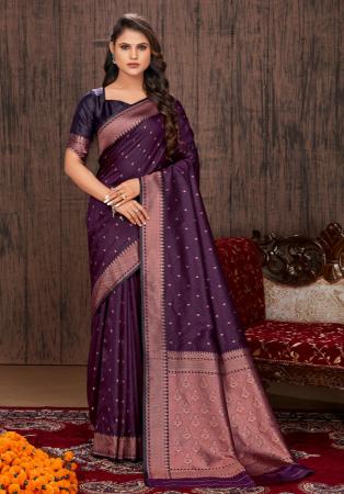 Picture of Charming Silk Purple Saree