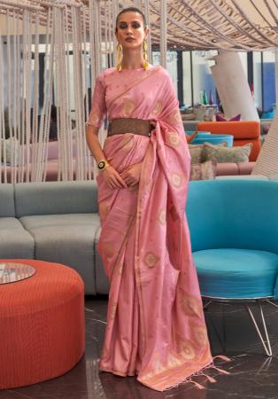 Picture of Beautiful Silk Dark Salmon Saree