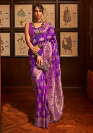 Picture of Elegant Silk Purple Saree