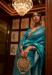 Picture of Well Formed Silk Teal Saree