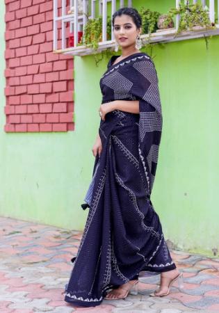 Picture of Fascinating Georgette Dark Slate Grey Saree