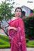 Picture of Beautiful Georgette Pale Violet Red Saree