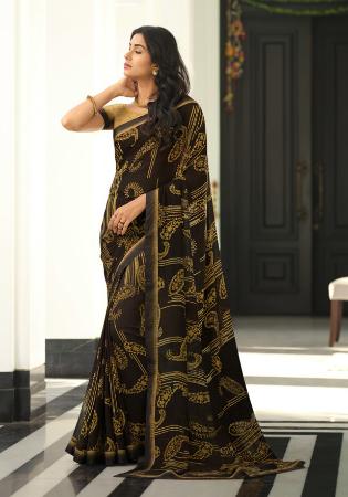 Picture of Resplendent Georgette Black Saree