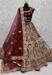 Picture of Well Formed Chiffon Maroon Lehenga Choli