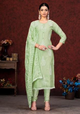 Picture of Comely Silk Tan Straight Cut Salwar Kameez