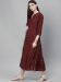 Picture of Well Formed Cotton Maroon Kurtis & Tunic