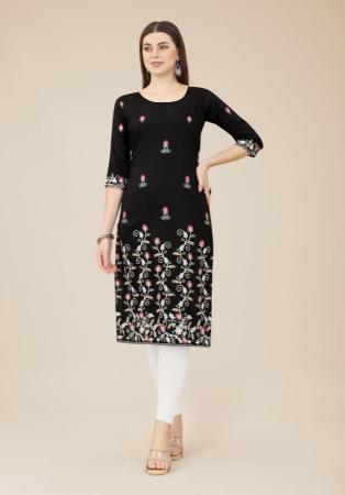 Picture of Admirable Chiffon Black Kurtis & Tunic